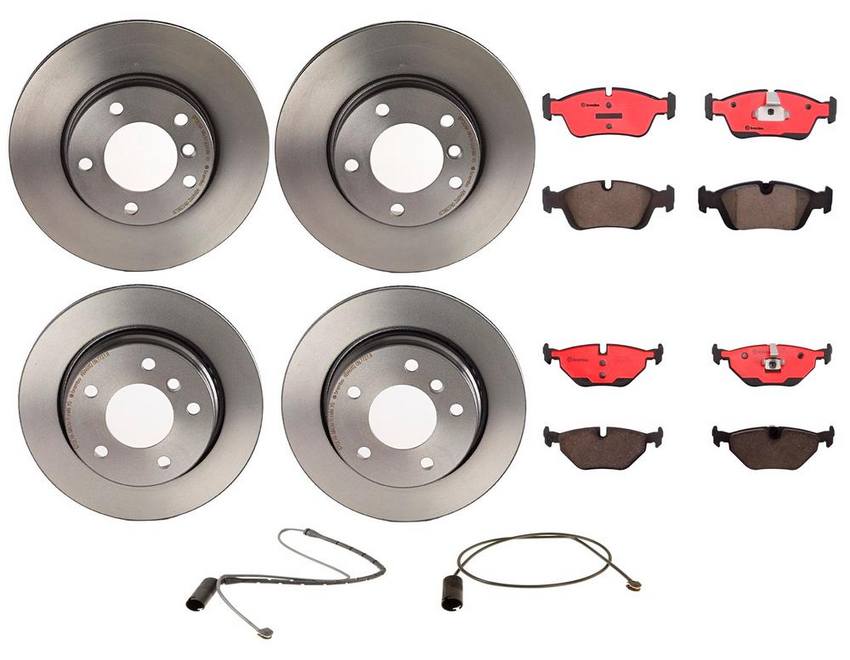 Brembo Brake Pads and Rotors Kit Front and Rear (286mm/276mm